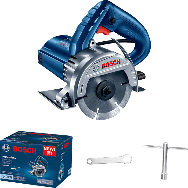 Bosch GDC 140 marble cutter with 1400W motor.