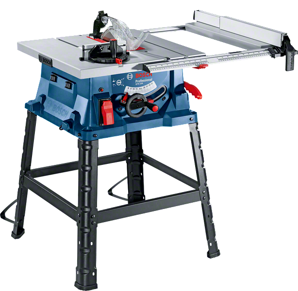 Bosch GTS 254 table saw with 555 x 555 mm table.