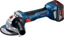 Bosch GWS 180-LI cordless angle grinder with 18V 5.0Ah battery.