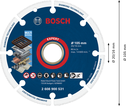 Disque à tronçonner Expert for Metal - Bosch Professional