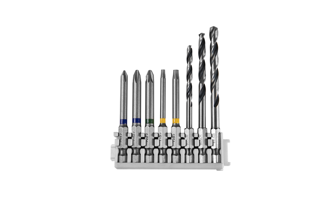 Pick & Click Extra Hard Screwdriver and HSS Impact Drill Bit Mixed Pack, 8-piece Bosch Pick & Click Extra Hard Screwdriver and HSS Impact Drill Bit Mixed Pack 8-piece.