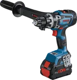 Bosch GSR 18V-150 C cordless drill with side handle.