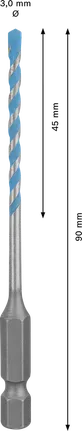 Bosch EXPERT HEX-9 MultiConstruction Drill Bit 3mm.