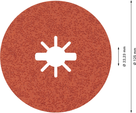 Bosch EXPERT R782 X-LOCK fibre disc 125 mm grit 36.