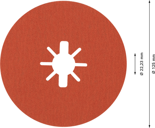 Bosch EXPERT R782 X-LOCK fibre disc 125 mm for metal.