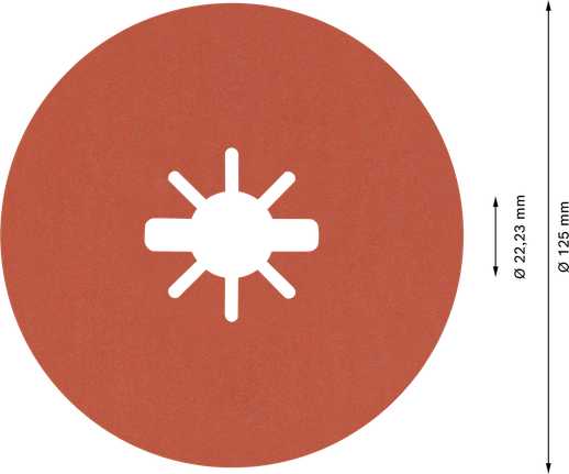 Bosch EXPERT R782 Prisma Ceramic X-LOCK fibre disc 125mm.