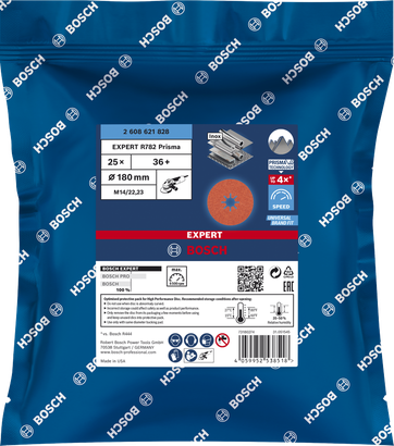 EXPERT R782 Prisma Bosch EXPERT R782 Prisma Ceramic Fibre Disc 180 mm
