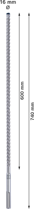 EXPERT SDS max-8X Hammer Drill Bit 16 x 600 x 740 mm EXPERT SDS max-8X Hammer Drill Bit 16 x 600 x 740 mm