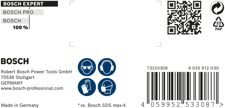 EXPERT SDS max-8X Hammer Drill Bit 22 x 400 x 520 mm EXPERT SDS max-8X Hammer Drill Bit 22 x 400 x 520 mm
