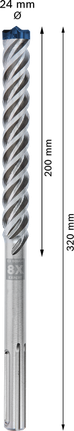 EXPERT SDS max-8X Hammer Drill Bit 24 x 200 x 320 mm EXPERT SDS max-8X Hammer Drill Bit 24 x 200 x 320 mm