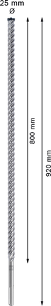 EXPERT SDS max-8X Hammer Drill Bit 25 x 800 x 920 mm EXPERT SDS max-8X Hammer Drill Bit 25 x 800 x 920 mm