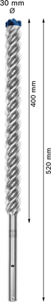 EXPERT SDS max-8X Hammer Drill Bit 30 x 400 x 520 mm EXPERT SDS max-8X Hammer Drill Bit 30 x 400 x 520 mm