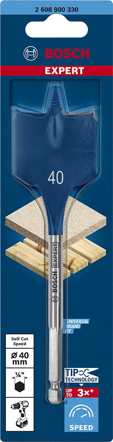 Bosch 1x EXPERT Self Cut Speed Spade Drill Bit (for Softwood, Particleboard, 22.00 Mm, Professional Accessory Rotary Drill/Drivers) - Online Marketplace