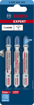 Bosch T118EHM jigsaw blades stainless steel 3 pcs.
