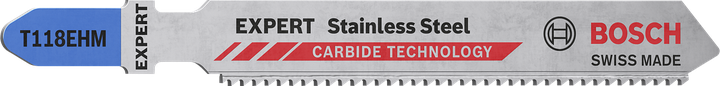 Bosch EXPERT Stainless Steel T118EHM jigsaw blade for metal.