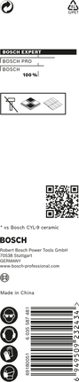 EXPERT HEX-9 Hard Ceramic Drill Bit, 7 x 90 mm Bosch EXPERT HEX-9 Hard Ceramic Drill Bit 7 x 90 mm.