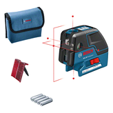 Bosch GCL 25 laser leveling tool with carrying case.