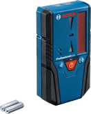 Bosch LR 6 receiver with LED display for laser leveling tool.
