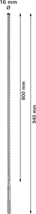 EXPERT SDS max-8X Hammer Drill Bit 16 x 800 x 940 mm EXPERT SDS max-8X Hammer Drill Bit 16 x 800 x 940 mm