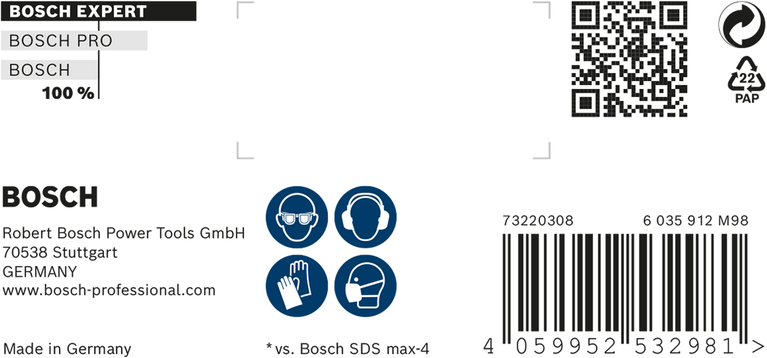 EXPERT SDS max-8X Hammer Drill Bit 18 x 800 x 940 mm EXPERT SDS max-8X Hammer Drill Bit 18 x 800 x 940 mm