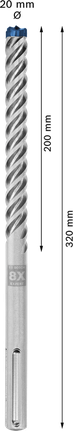 EXPERT SDS max-8X Hammer Drill Bit 20 x 200 x 320 mm EXPERT SDS max-8X Hammer Drill Bit 20 x 200 x 320 mm