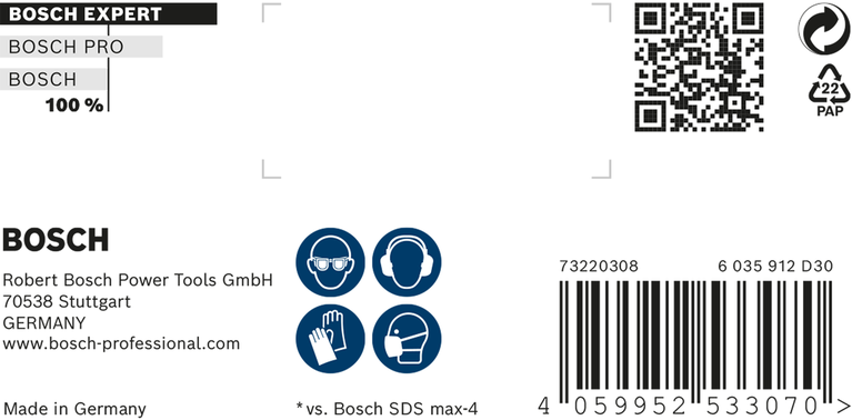 EXPERT SDS max-8X Hammer Drill Bit 22 x 200 x 320 mm EXPERT SDS max-8X Hammer Drill Bit 22 x 200 x 320 mm