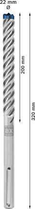 EXPERT SDS max-8X Hammer Drill Bit 22 x 200 x 320 mm EXPERT SDS max-8X Hammer Drill Bit 22 x 200 x 320 mm