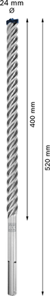 EXPERT SDS max-8X Hammer Drill Bit 24 x 400 x 520 mm EXPERT SDS max-8X Hammer Drill Bit 24 x 400 x 520 mm