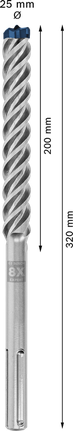 EXPERT SDS max-8X Hammer Drill Bit 25 x 200 x 320 mm EXPERT SDS max-8X Hammer Drill Bit 25 x 200 x 320 mm