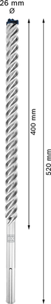 EXPERT SDS max-8X Hammer Drill Bit 26 x 400 x 520 mm EXPERT SDS max-8X Hammer Drill Bit 26 x 400 x 520 mm