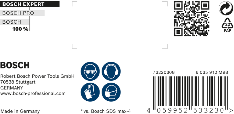 EXPERT SDS max-8X Hammer Drill Bit 28 x 600 x 720 mm EXPERT SDS max-8X Hammer Drill Bit 28 x 600 x 720 mm