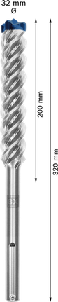EXPERT SDS max-8X Hammer Drill Bit 32 x 200 x 320 mm EXPERT SDS max-8X Hammer Drill Bit 32 x 200 x 320 mm