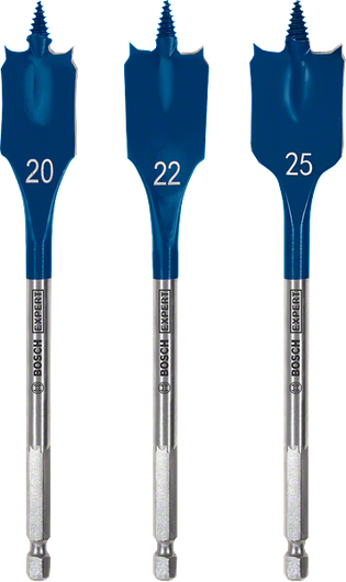 Bosch EXPERT Self Cut Speed Spade Drill Bit Set 20 22 25 mm.