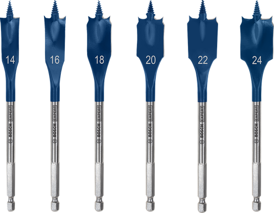 Bosch EXPERT Self Cut Speed Spade Drill Bit Set 6 pieces.
