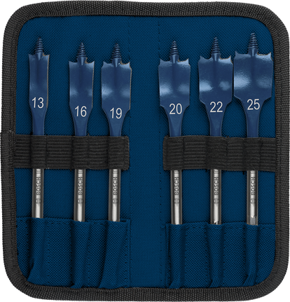 Bosch spade drill bit set 13–25 mm.