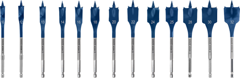 Bosch EXPERT Self Cut Speed Spade Drill Bit Set 13-piece.