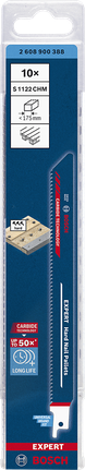 EXPERT Hard Nail Pallets S1122CHM Reciprocating Saw Blade 10-pc Bosch S1122CHM 3/8″ reciprocating saw blades 10-pack.