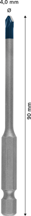 EXPERT HEX-9 Hard Ceramic Drill Bit, 4 x 90 mm Bosch EXPERT HEX-9 Hard Ceramic Drill Bit, 4 x 90 mm.
