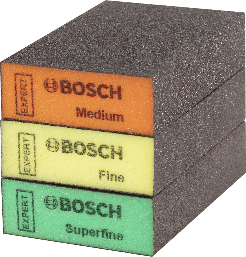 Bosch EXPERT S471 sanding blocks medium fine superfine.
