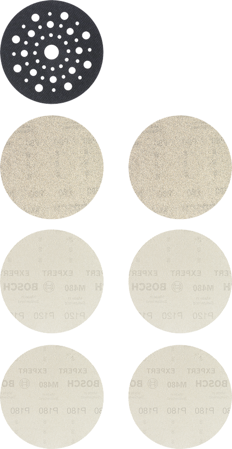 Bosch EXPERT M480 Starter Kit 125mm sanding discs set.