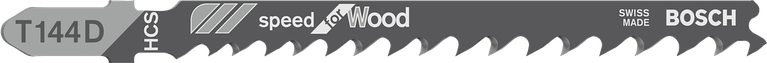 Jigsaw blade T 144 D Bosch T144D jigsaw blade for fast wood cutting.