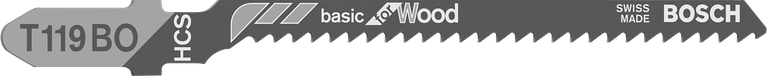 Jigsaw blade T 119 BO Bosch T119BO jigsaw blade for wood cutting.