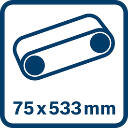 Sanding belt size 75 x 533