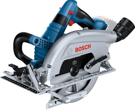 Bosch GKS 18V-70 L cordless circular saw for wood cutting.