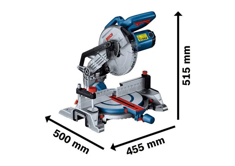 Bosch GCM 216 mitre saw with 216 mm blade.