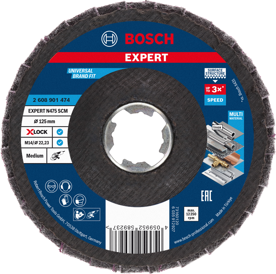 Bosch EXPERT N475 SCM X-LOCK medium 125 mm disc.