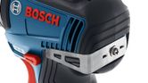 Bosch cordless drill with metal belt clip.