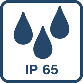 IP65 dust tight and water jets protection