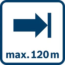 Working range up to 120 m