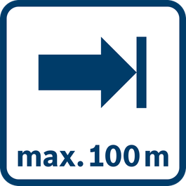 Working range up to 100 m
